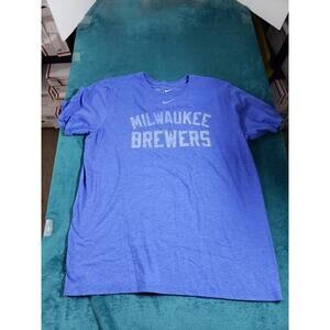Milwaukee Brewers Shirt Nike Extra Large Mens Blue Short Sleeve Baseball MLB